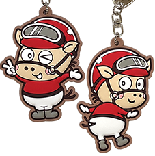 【辻智子×川崎競馬コラボ】 カツマルくんぷっくりラバーキーホルダー〈全2種〉