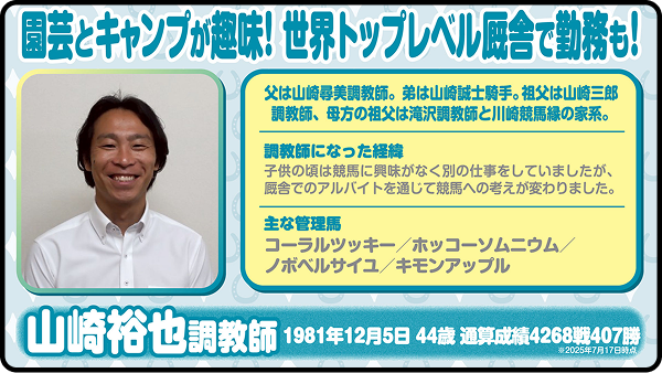 【第5回】山崎裕也調教師